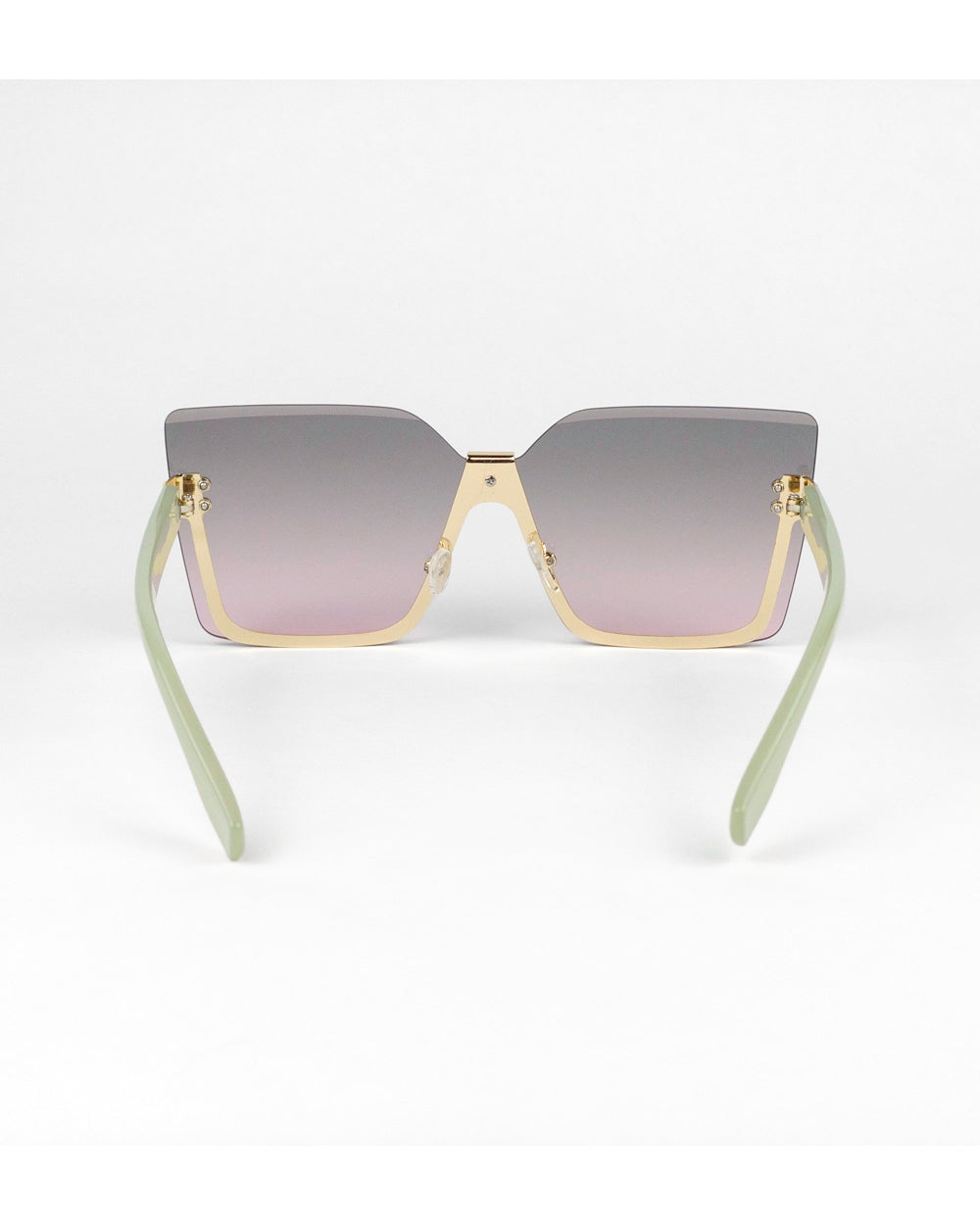 Gradient Rivet Decor Sunglasses: Casual Style for the Beach (UV400)