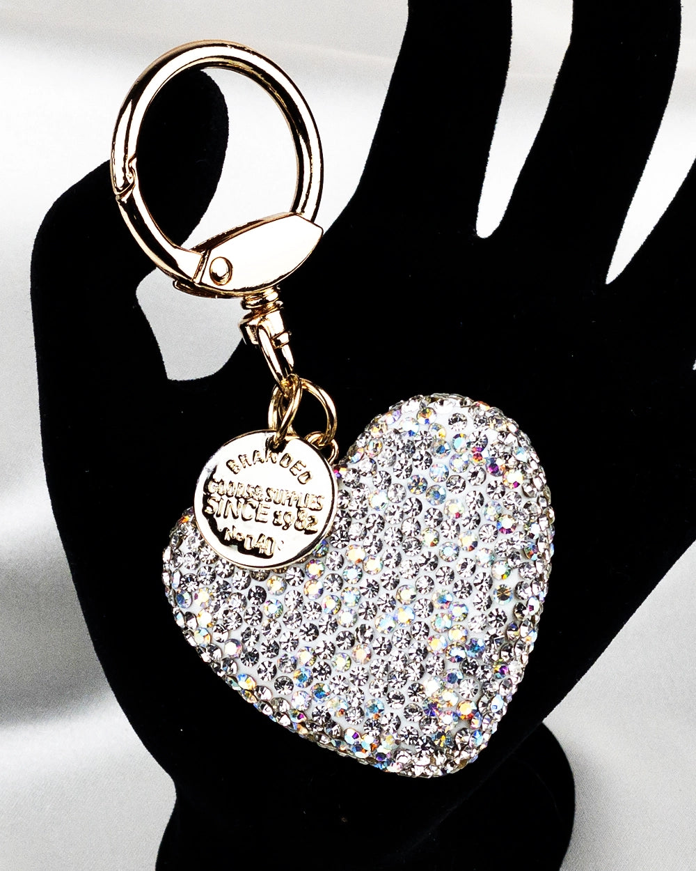 Creative Diamond Set Love Case Bag Pendant Keychain