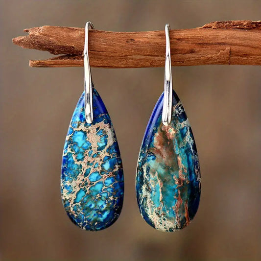 Elevate Your Style with Exquisite Imperial Stone Water Drop Dangle Earrings
