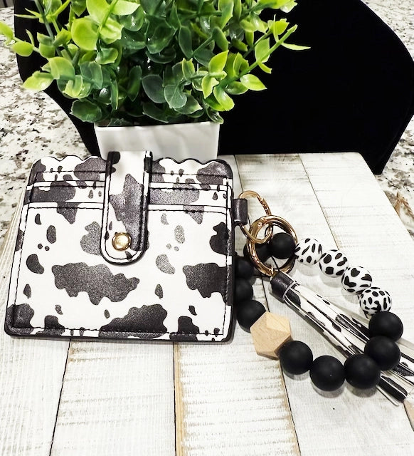 Wallet Bracelet with Tassel – Leopard, Marble, Black & Cowprint Styles