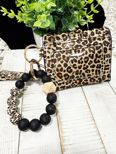 Wallet Bracelet with Tassel – Leopard, Marble, Black & Cowprint Styles