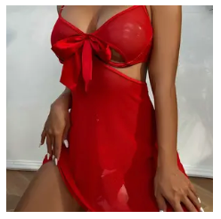 Sexy Lace Mesh Babydoll with Halter Neck and Bowknot