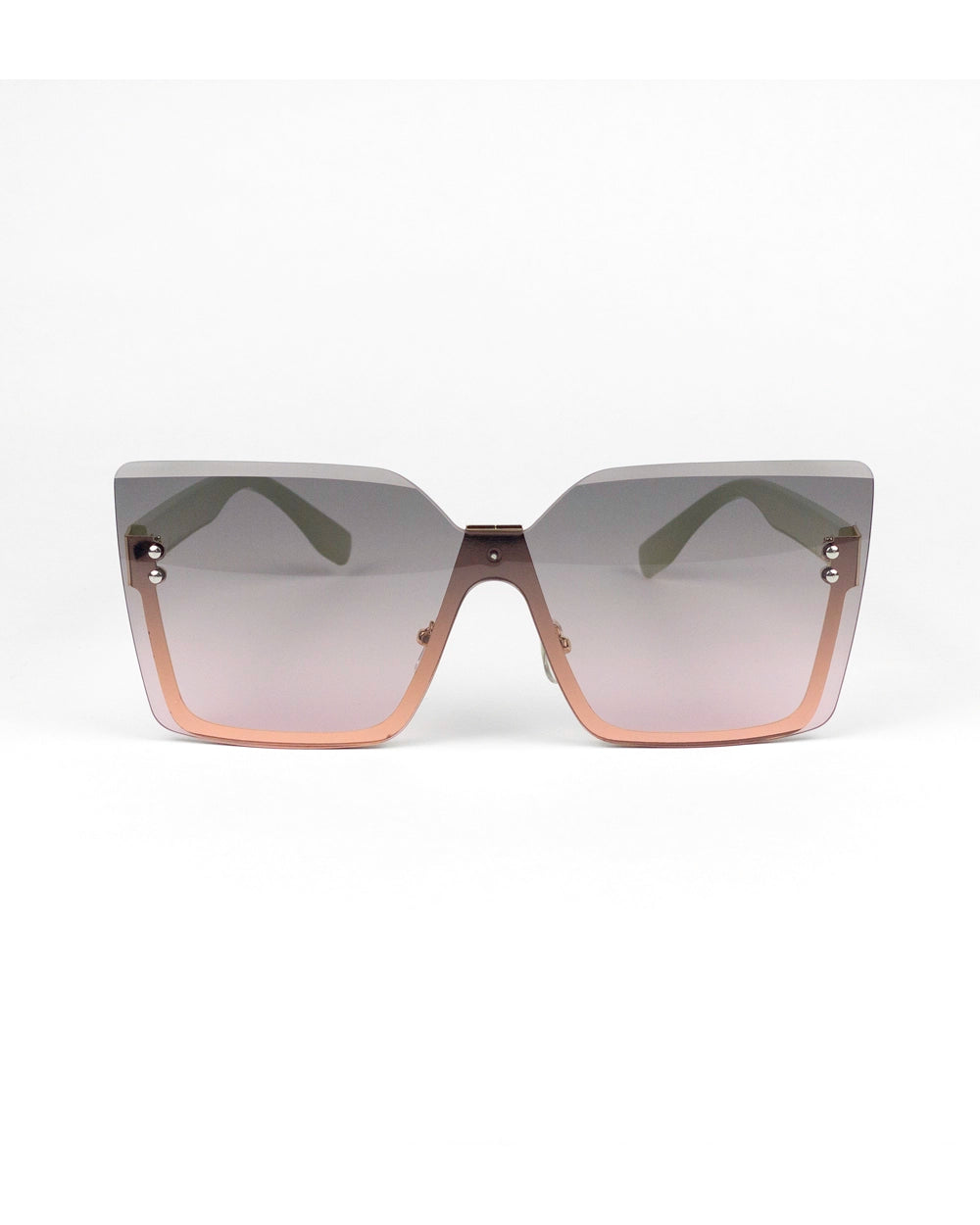 Gradient Rivet Decor Sunglasses: Casual Style for the Beach (UV400)