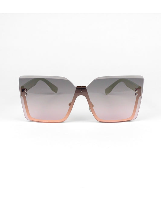 Gradient Rivet Decor Sunglasses: Casual Style for the Beach (UV400)