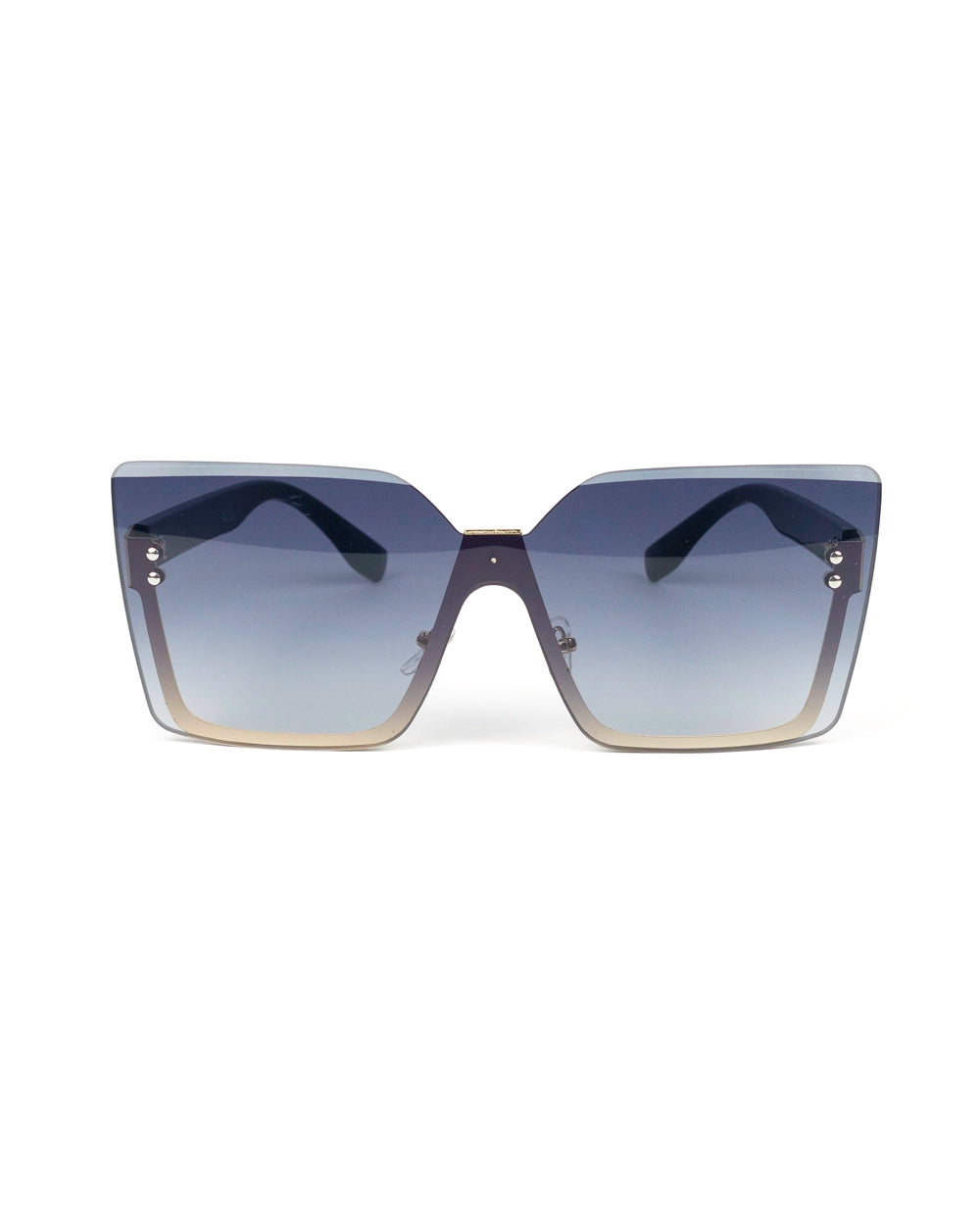 Gradient Rivet Decor Sunglasses: Casual Style for the Beach (UV400)