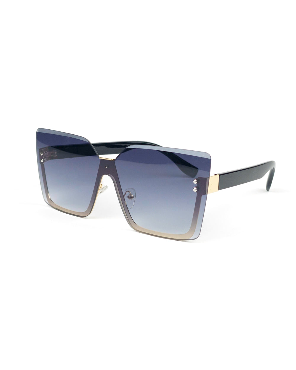 Gradient Rivet Decor Sunglasses: Casual Style for the Beach (UV400)