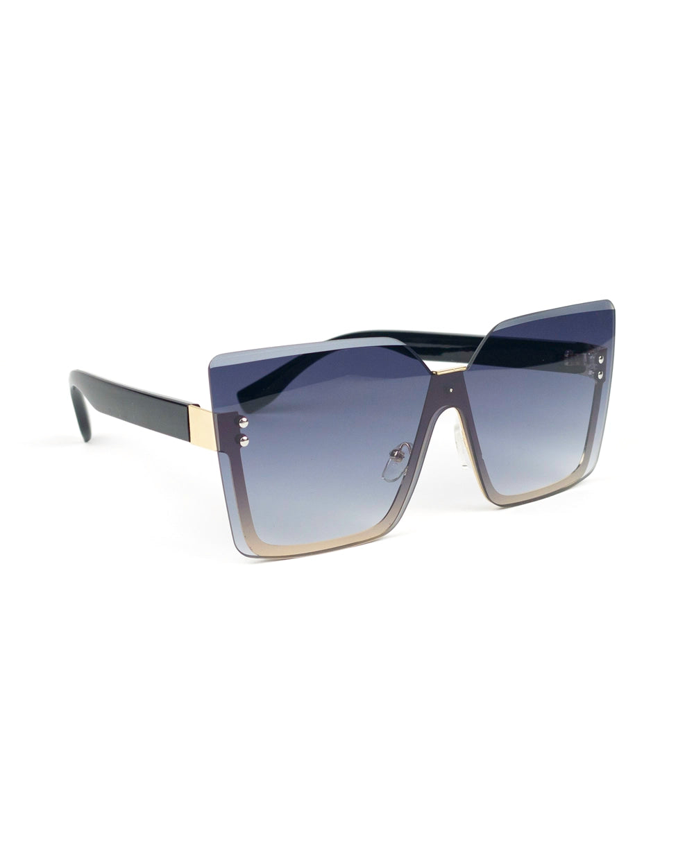 Gradient Rivet Decor Sunglasses: Casual Style for the Beach (UV400)