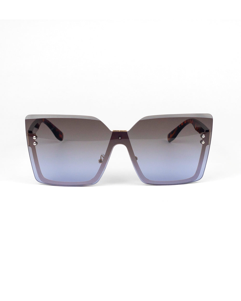 Gradient Rivet Decor Sunglasses: Casual Style for the Beach (UV400)