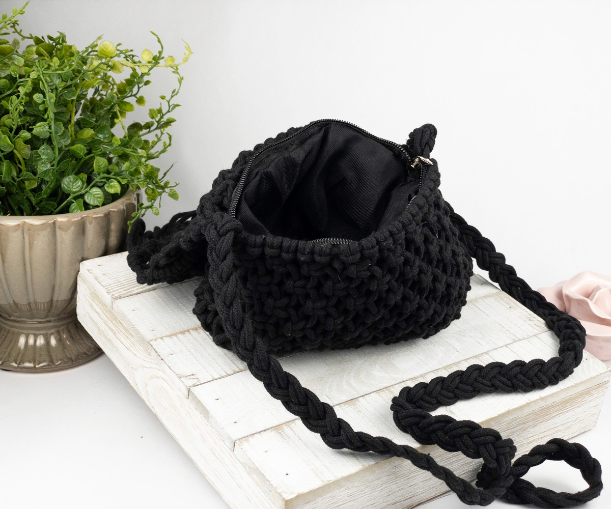 Woven Crossbody Style Crochet Shoulder Bag
