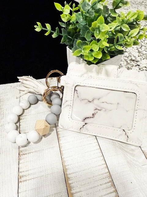 Wallet Bracelet with Tassel – Leopard, Marble, Black & Cowprint Styles