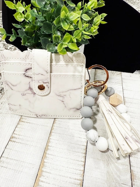 Wallet Bracelet with Tassel – Leopard, Marble, Black & Cowprint Styles